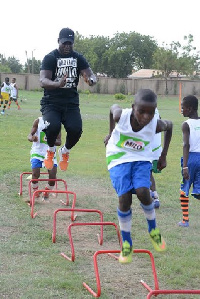 Some of the pupils taking part in some sporting activities.