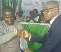 Representative receives Young African Leadership Initiative (YALI) award.