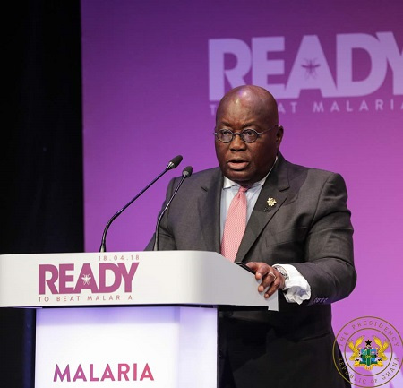 President Akufo-Addo says he intends to achieve 'a malaria free' Ghana