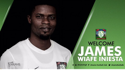 James Wiafe Iniesta has joined newly promoted GPL club Dreams FC