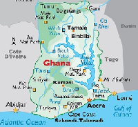 The map of Ghana