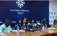 Jean Mensa (2nd from left) with other commissioners of the EC