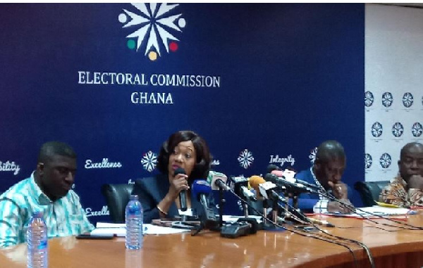 Jean Mensa (2nd from left) with other commissioners of the EC