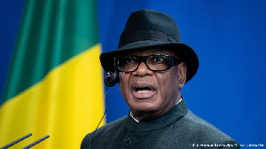 Mali President Ibrahim Boubacar Keita poses for a picture during a summit