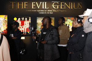 The Evil Genius exhibition first opened in Accra at Gallery 1957 in September