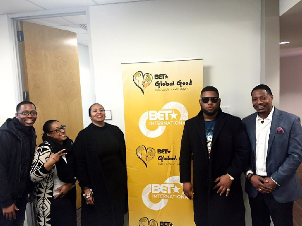 D-Black with officials at BET International Office