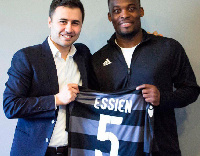 Michael Essien was honoured Sabail FC shir