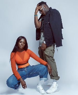 Fella Makafui with boyfriend, Medikal