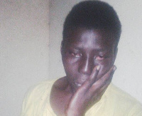 The suspected robber was saved by the security man of Accra college of Education