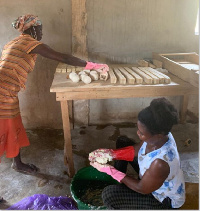 Dr. Yakong dedicated this year's International Women's Day to organising a soap-making training