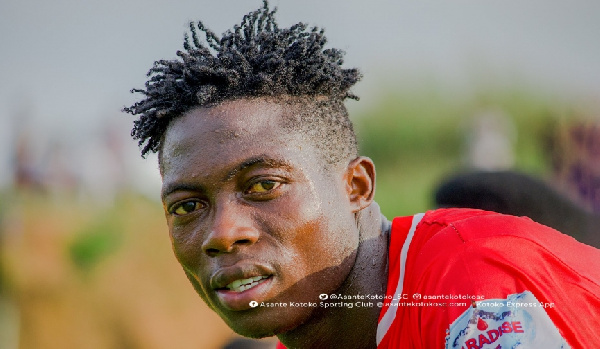 Justice Blay is a Medeama SC player playing on loan for Asante Kotoko