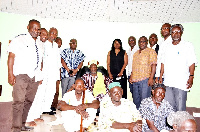 Political Party representatives, Director General (NDPC) in a group photograph with the Sagnari Naa