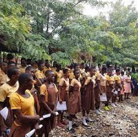 Pupils of the Battor RC Primary School in a photograph