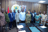 Samuel A. Jinapor with members of the committee