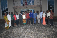 ACP Kwaku Boah in a group picture with members of the Berean Seventh Day Adventist Church, Gyenyase