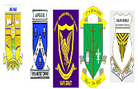 Crests of Aquinas, Porter Girls, Aggrey, St. Louis and Aburi Girls