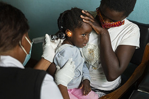 A child getting screened