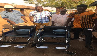 Mananu Abdulai Jibson in a group photo with some stakeholders during the donation