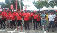 Some participants at  Zenith Bank health walk