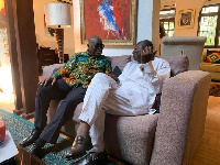 President Nana Akufo-Addo (L) and his cousin Ken Ofori-Atta (R)