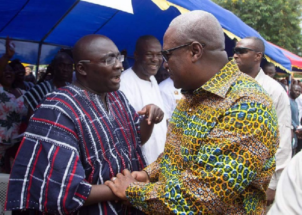 President John Dramani Mahama handshake with Dr Bawumia