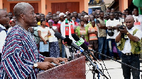 Vice President Kwesi Amissah-Arthur during one of his campaign tour