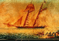 The Amistad slave revolt occured on the Spanish slave ship, La Amistad. Image via History.com