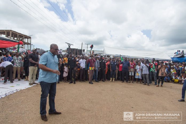 Mahama was addressing the chiefs and people of Amanten in the Atebubu Amanten constituency