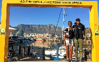 The couple and their daughter were in Cape Town to celebrate their 22nd wedding anniversary.