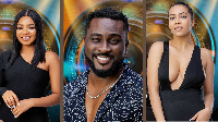 BBNaija housemates Queen plus Maria plus HoH Pere for di middle