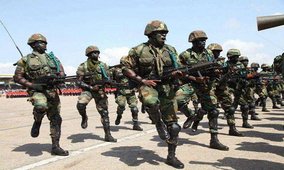 File photo: Ghana Military in parade