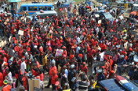 Some of the residents of Yaw-Korkor marching at the grounds