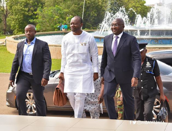 Vice president Dr Bawumia and Ken Ofori-Atta, Finance Minister