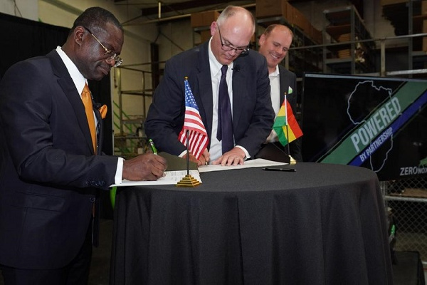 Officials of Jospong Group, ZeroNox signing the document