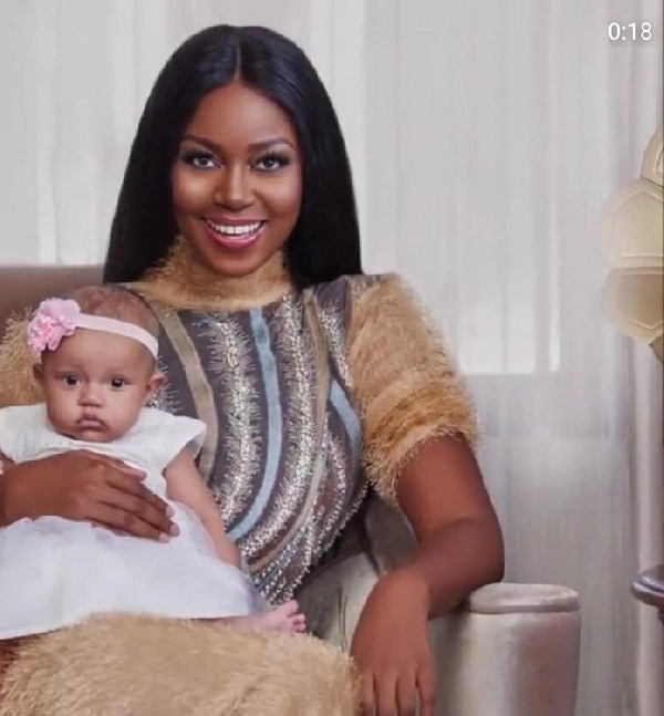 Yvonne Nelson with her baby