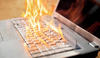 A social media user claims that one of the laptops given to teachers in Ghana caught fire