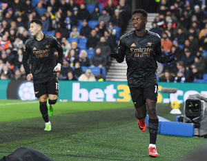 Arsenal forward Eddie Nketiah