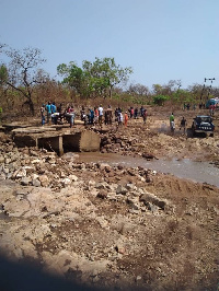 Some properties were destroyed in the heavy downpour