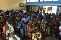 Members of Akatsi MUSEC at a security meeting