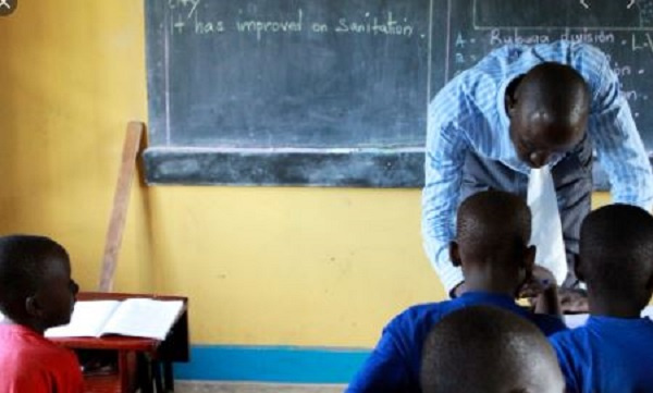 A file photo of a teacher in the classroom