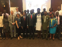 Participants at the evaluation workshop in a group photograph