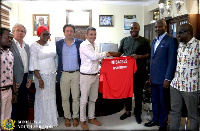 Sports Minister Isaac Asiamah, Benfica youth team Coach David Manuel and others