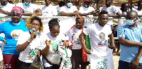 The peace walk is part of activities promoting peace before, during, and after the election