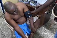 MP-elect for Keta, Kwame Dzudzorli Gakpey receiving treatment after the attack