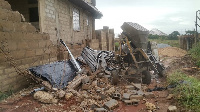 Collapsed building