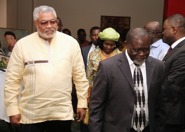 Azumah Nelson and late president Jerry John Rawlings