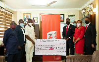 GHC500,000 was presented to the  Minister for Youth and Sports