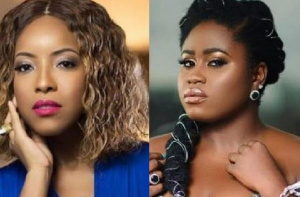 Ghanaian actresses Joselyn Dumas and Lydia Forson