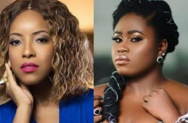 Ghanaian actresses Joselyn Dumas and Lydia Forson