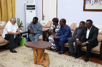 Ex President Rawlings who received the contribution, thanked the delegation for their kind gesture